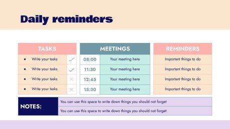 Plantilla de presentación Cronogramas y horarios para empresas