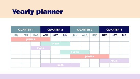 Plantilla de presentación Cronogramas y horarios para empresas