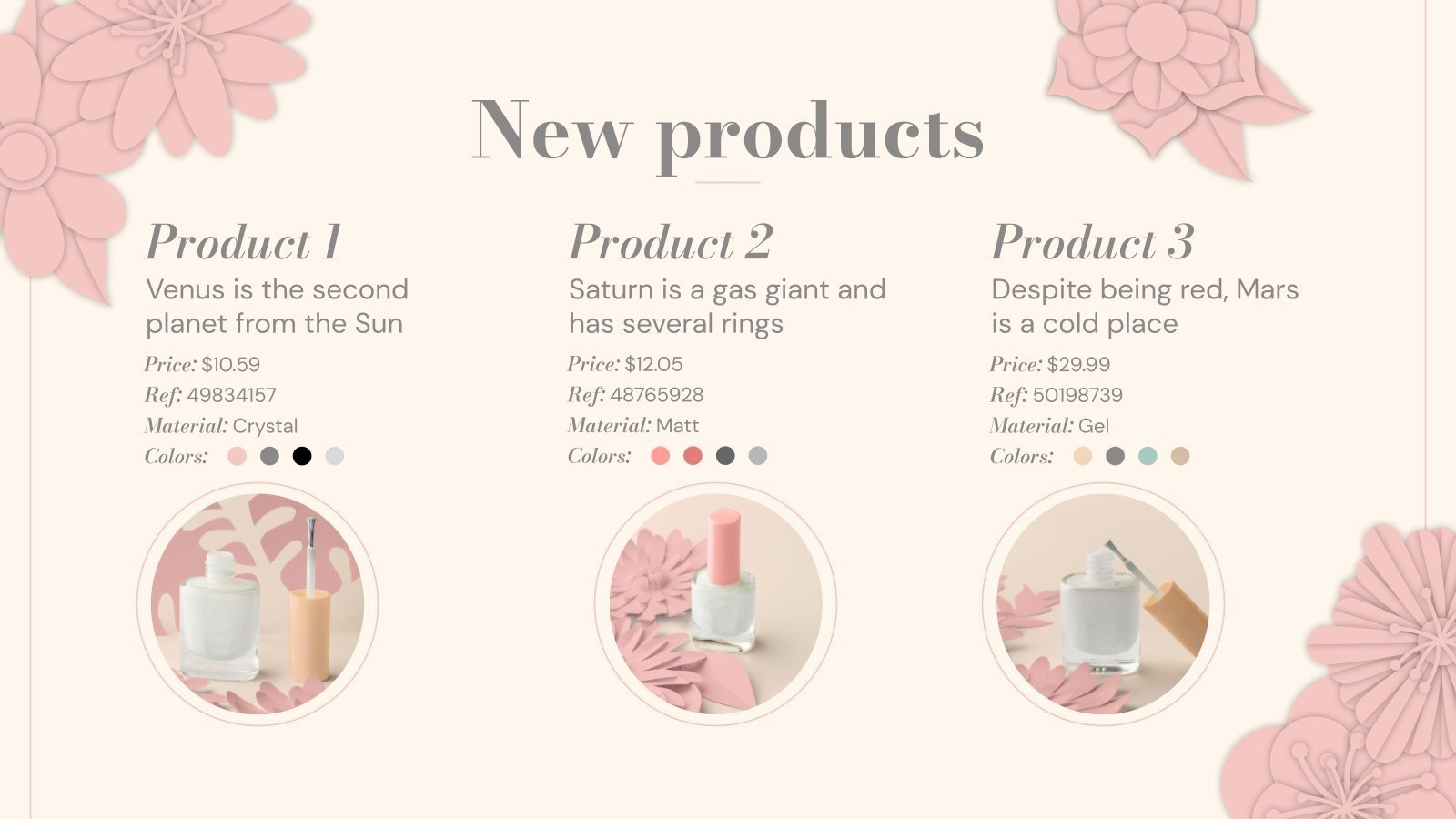 Nail Polish Catalog Google Slides & PowerPoint