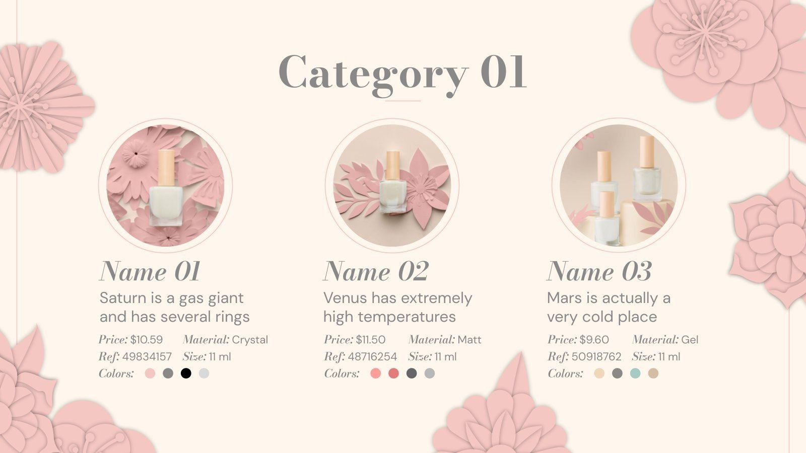 Nail Polish Catalog Google Slides & PowerPoint