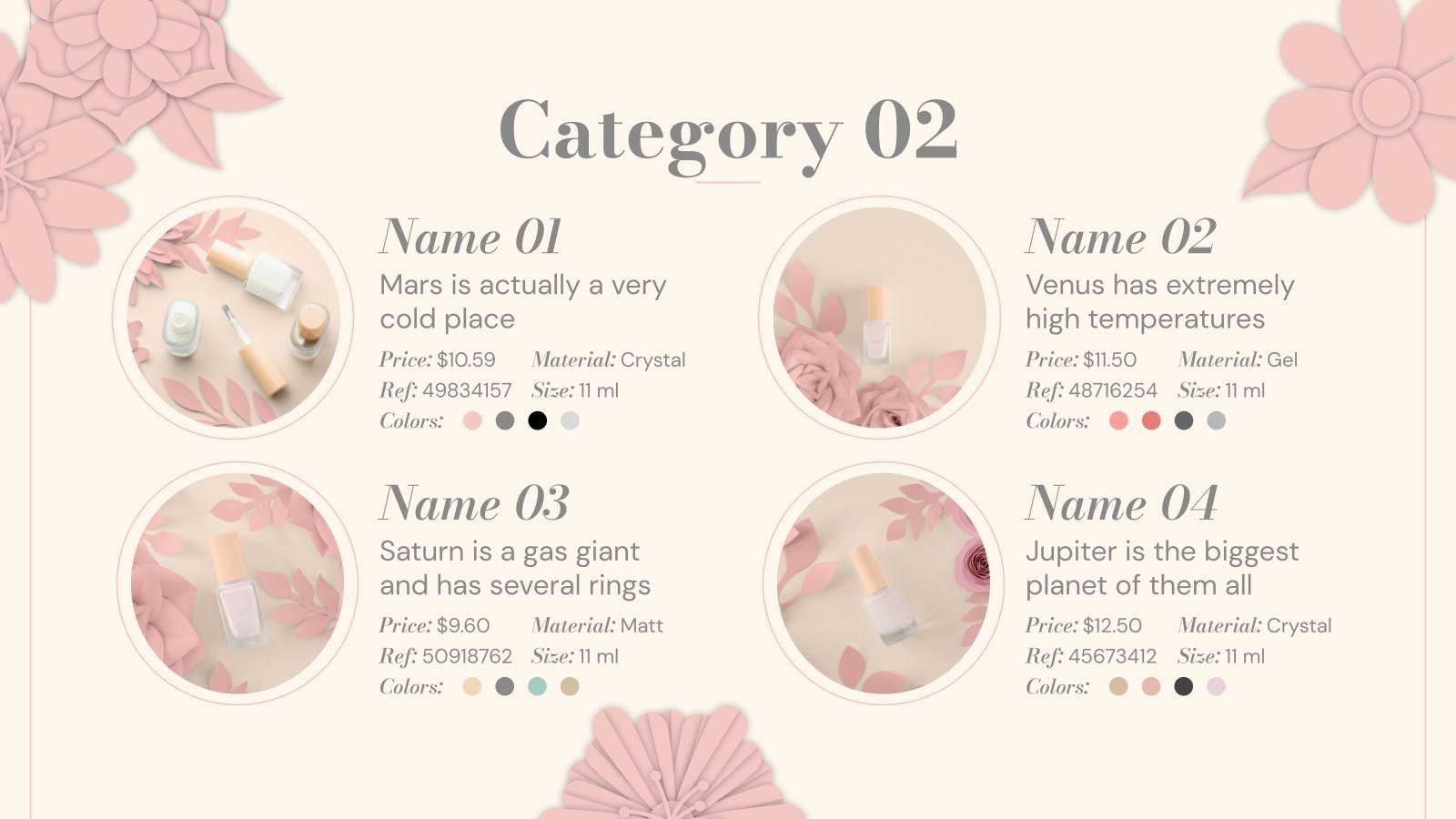 Nail Polish Catalog Google Slides & PowerPoint