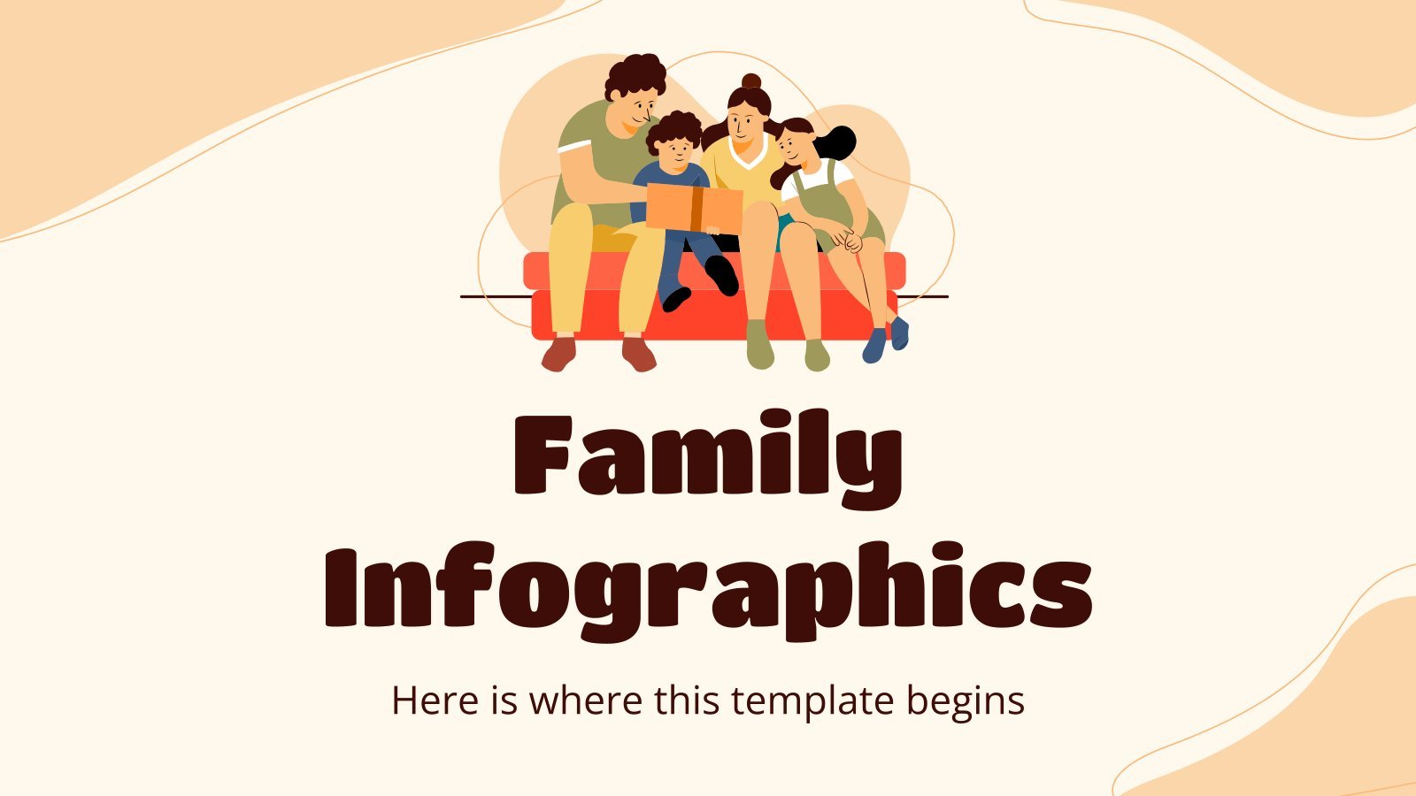 Plantilla de presentación Infografías de la familia