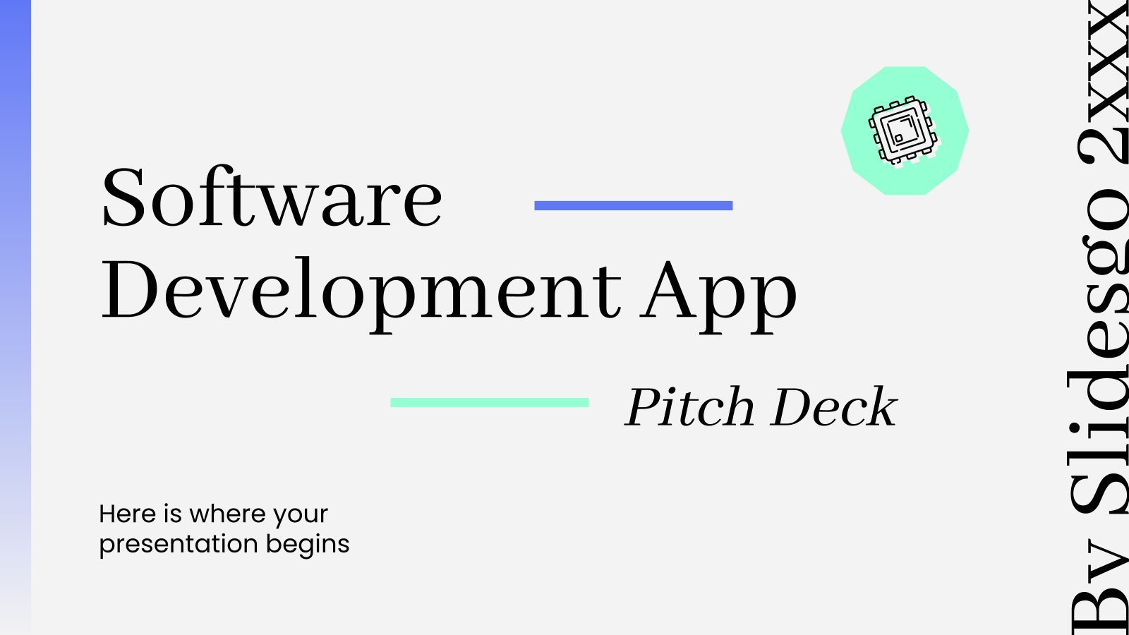 Pitch deck d'une application de développement logiciel Modèles de présentation