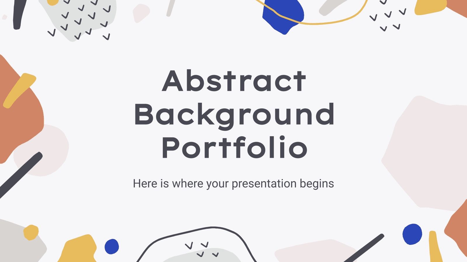 Portfolio mit abstraktem Hintergrund Präsentationsvorlage