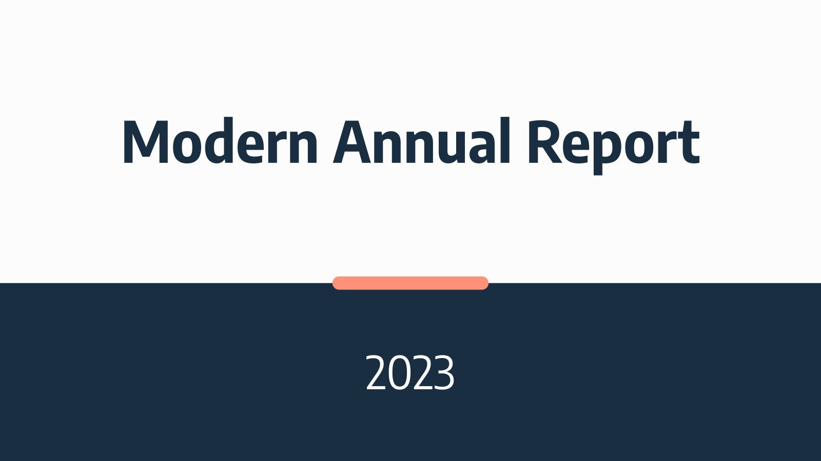 Modern Annual Report presentation template 