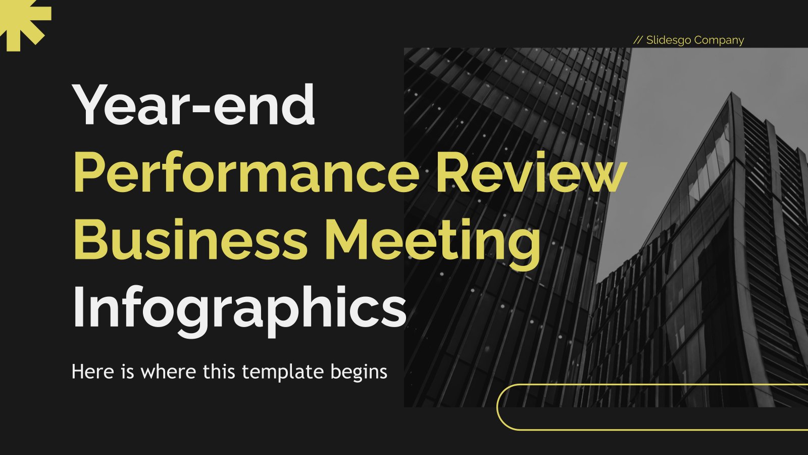 Year-end Performance Review Business Meeting Infographics presentation template 