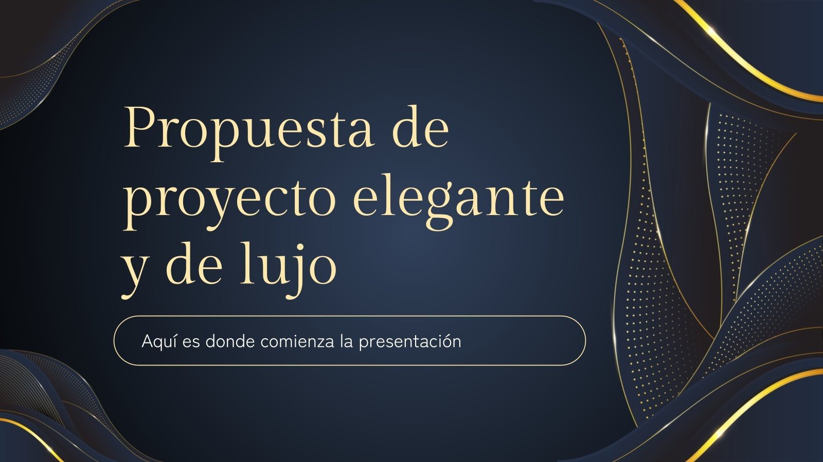 Plantilla de presentación Propuesta de proyecto elegante y de lujo