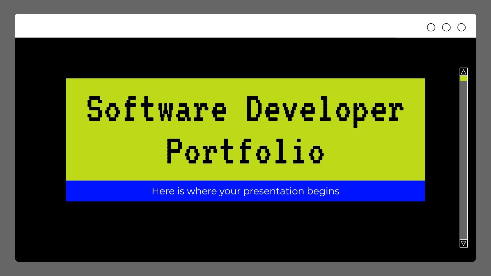 Software Developer Portfolio presentation template 