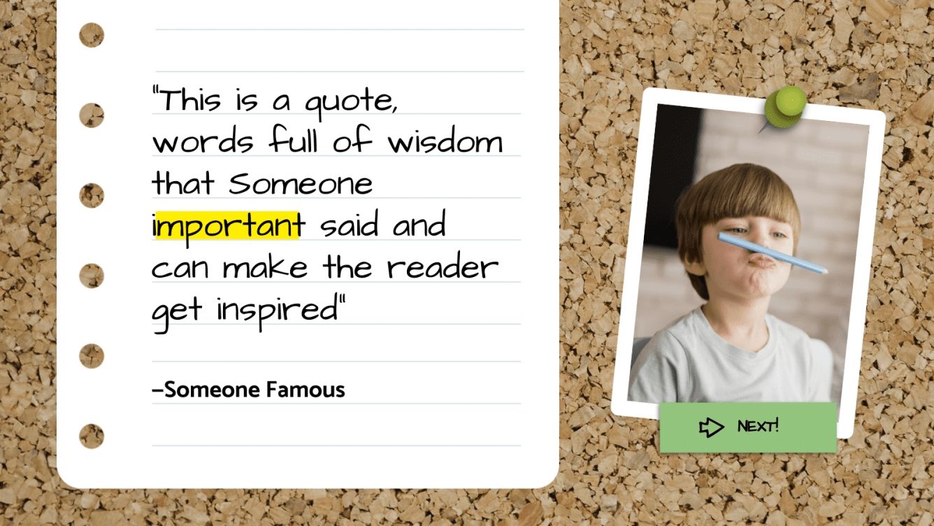 Interactive Bulletin Board Google Slides and PowerPoint template