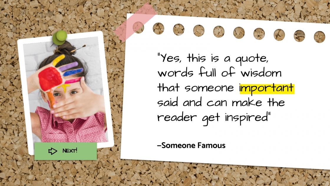 Interactive Bulletin Board Google Slides and PowerPoint template