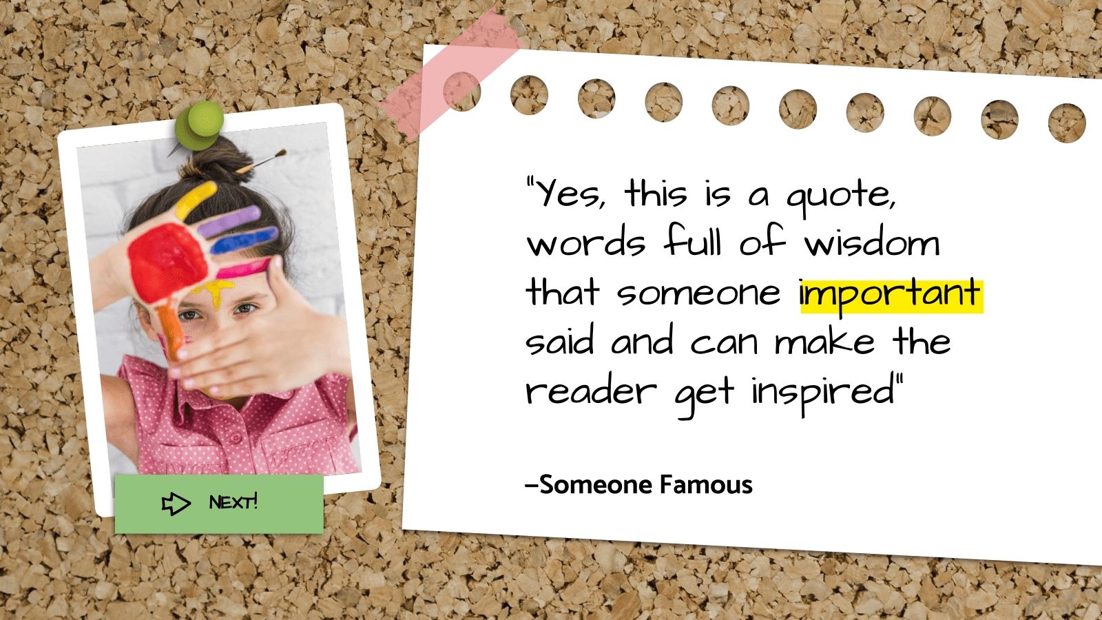 Interactive Bulletin Board Google Slides and PowerPoint template