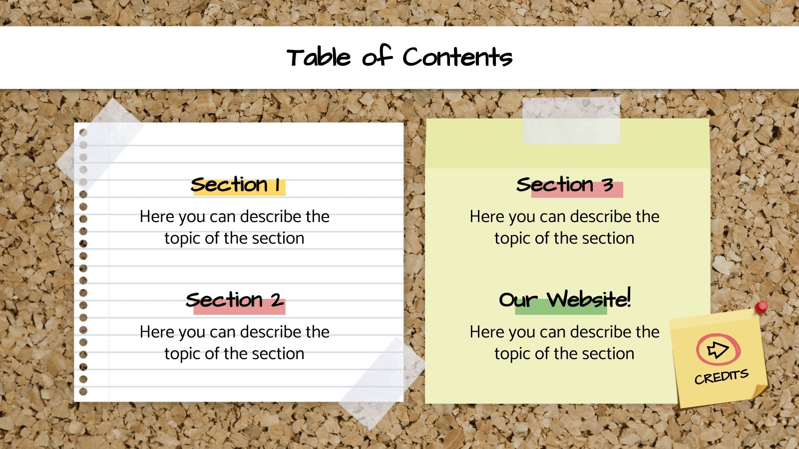 Interactive Bulletin Board Google Slides and PowerPoint template