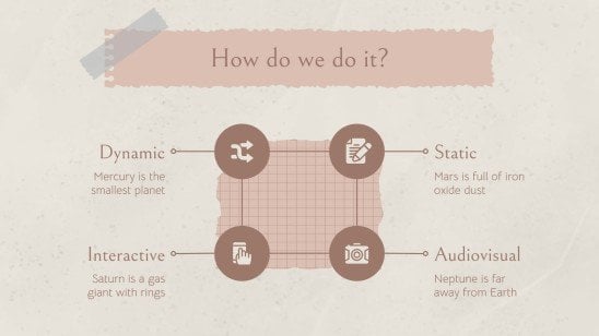 Vintage Torn Paper Aesthetic Agency presentation template 