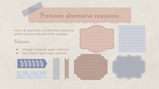 Vintage Torn Paper Aesthetic Agency presentation template 