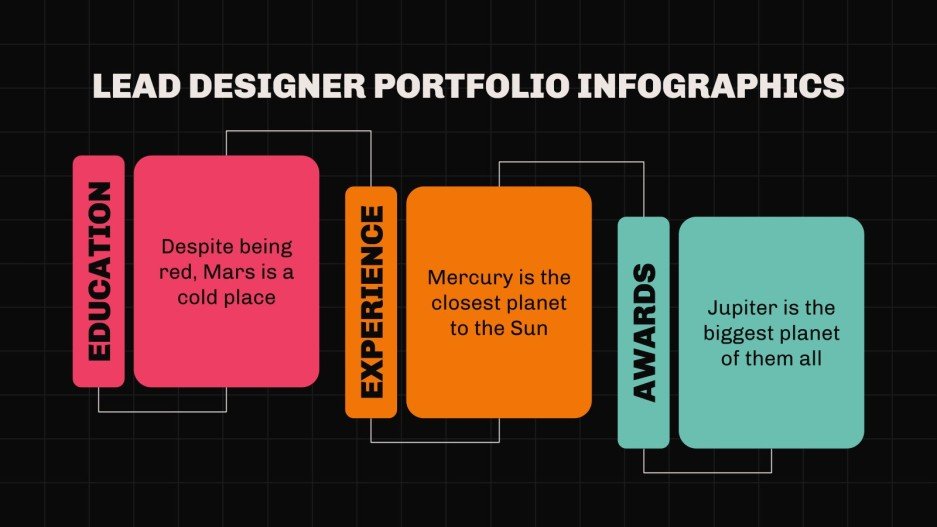 Lead Designer Portfolio Infographics Google Slides & PPT