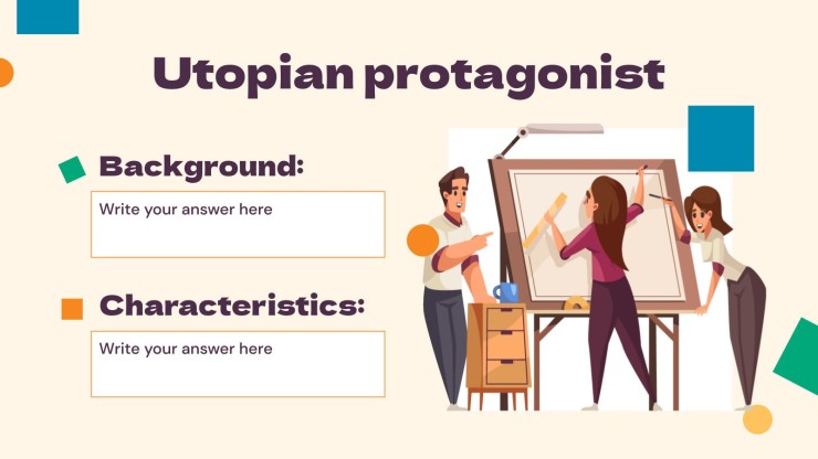 Dystopia and Utopia Class Activities for High School presentation template 