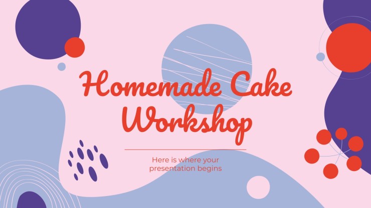 Workshop für selbstgebackenen Kuchen Präsentationsvorlage