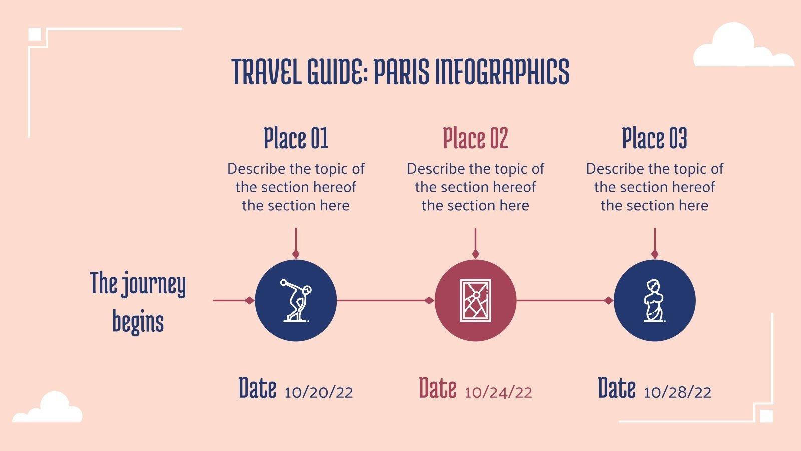 Travel Guide Slide Example Travel Guide: Paris Infographics | Google Slides & PPT