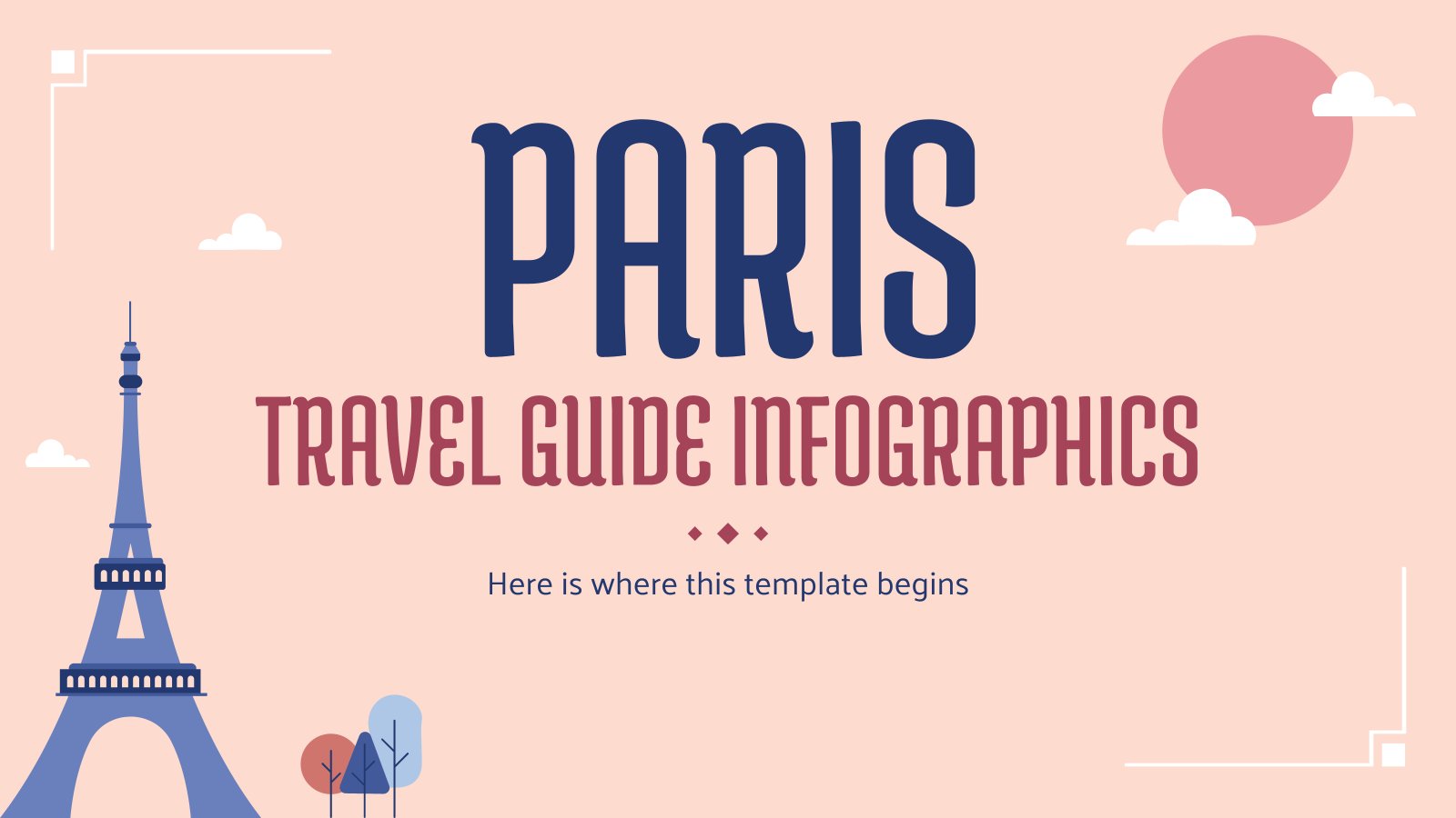 Modelo de apresentação Infográficos para guia de viagem: Paris