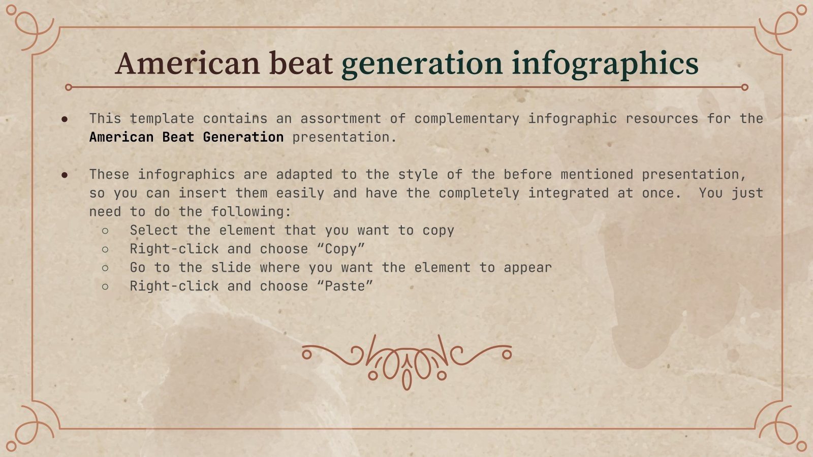 American Beat Generation Infographics | Google Slides & PPT