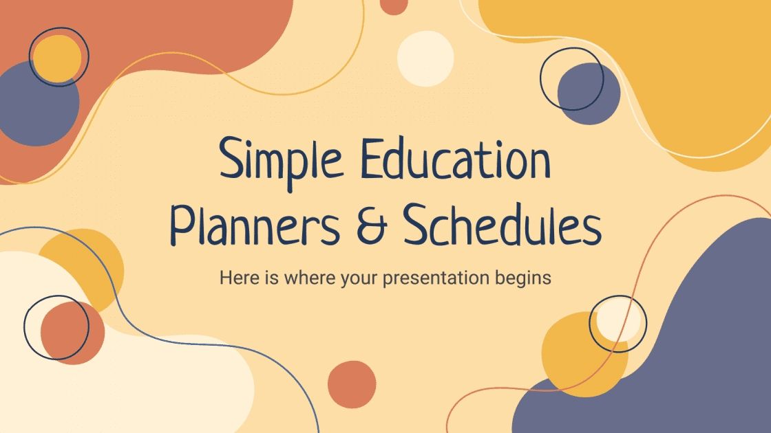 Simple Education Planners & Schedules Google Slides & PPT