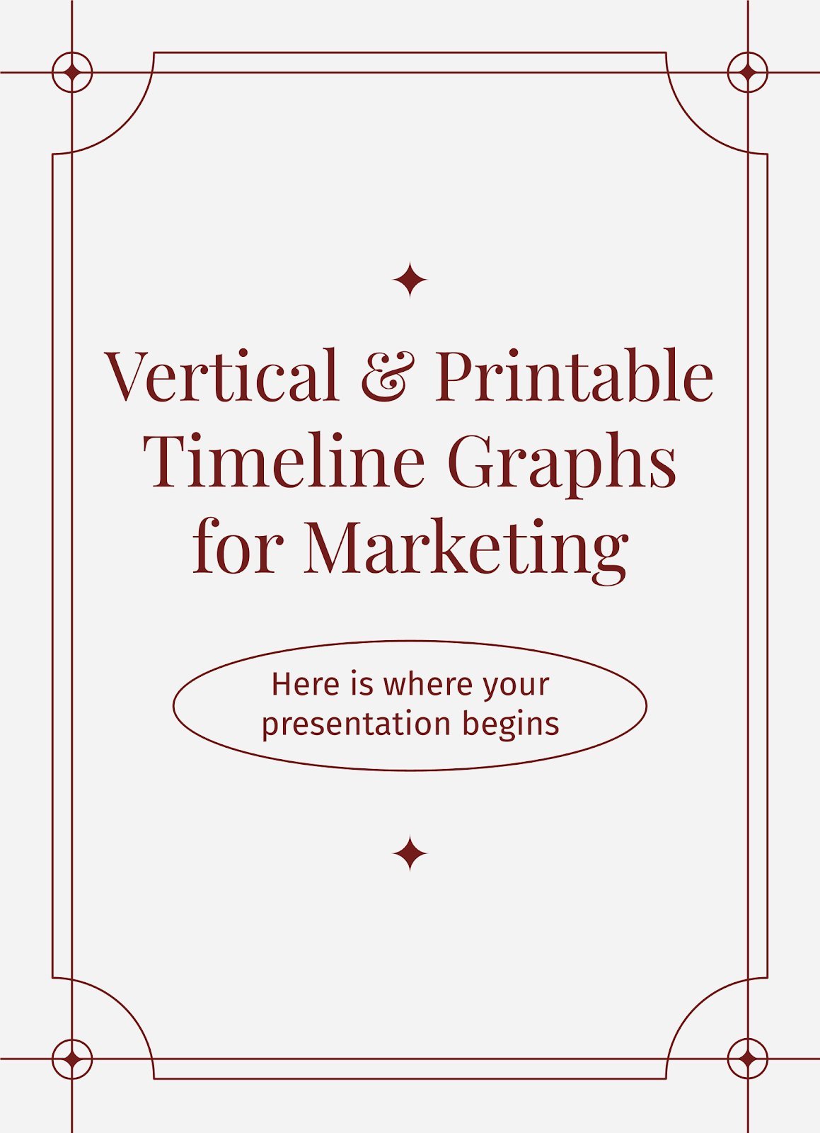 Vertical & Printable Timeline Graphs for Marketing presentation template 