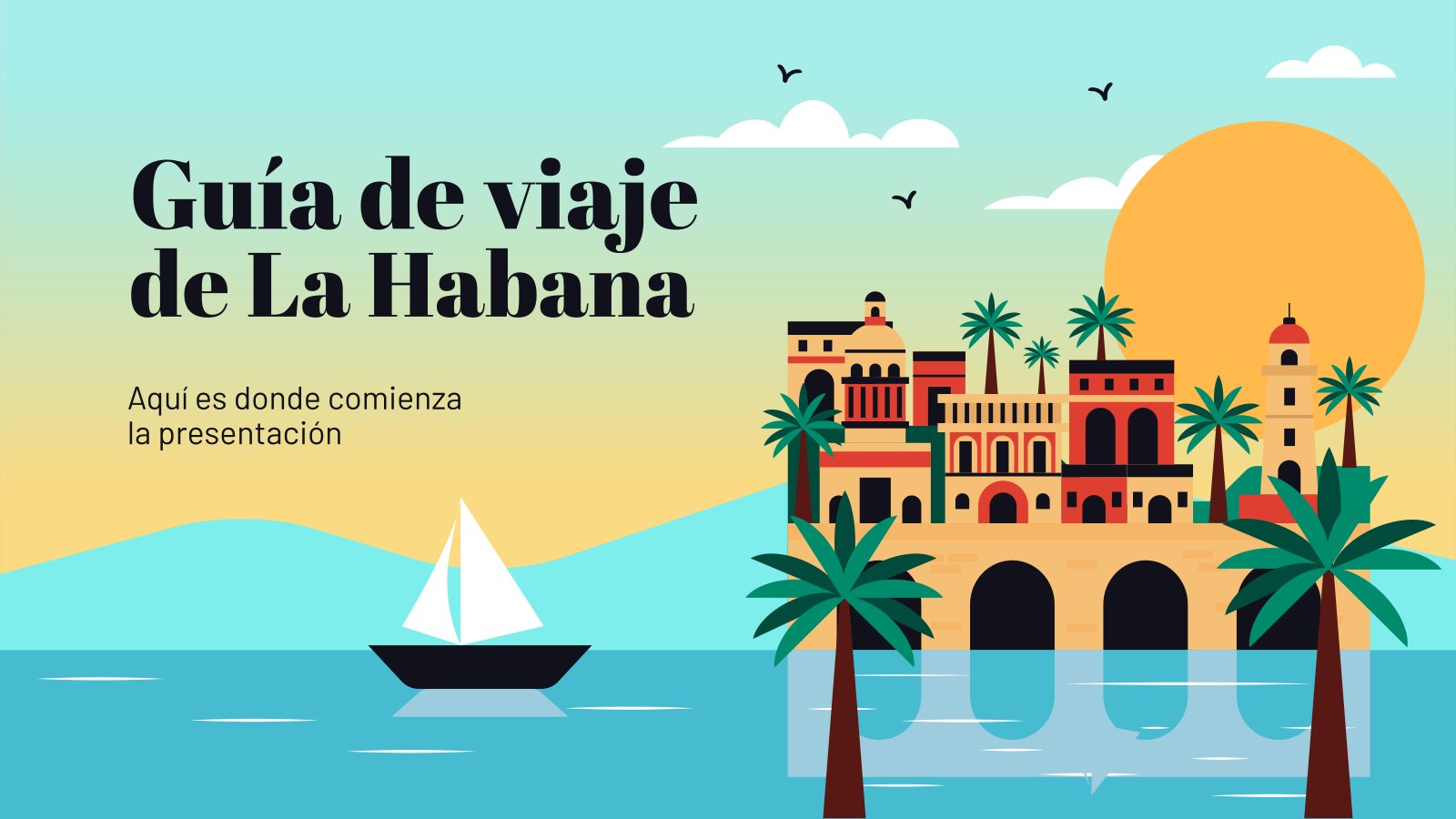 Modelo de apresentação Guia de viagem de Havana