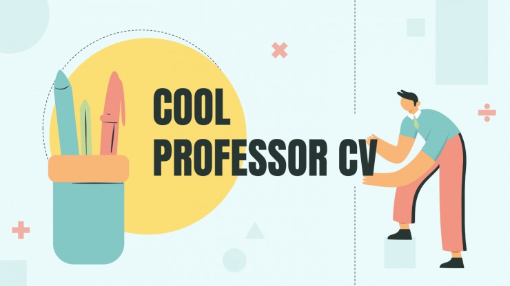 Cool Professor CV presentation template