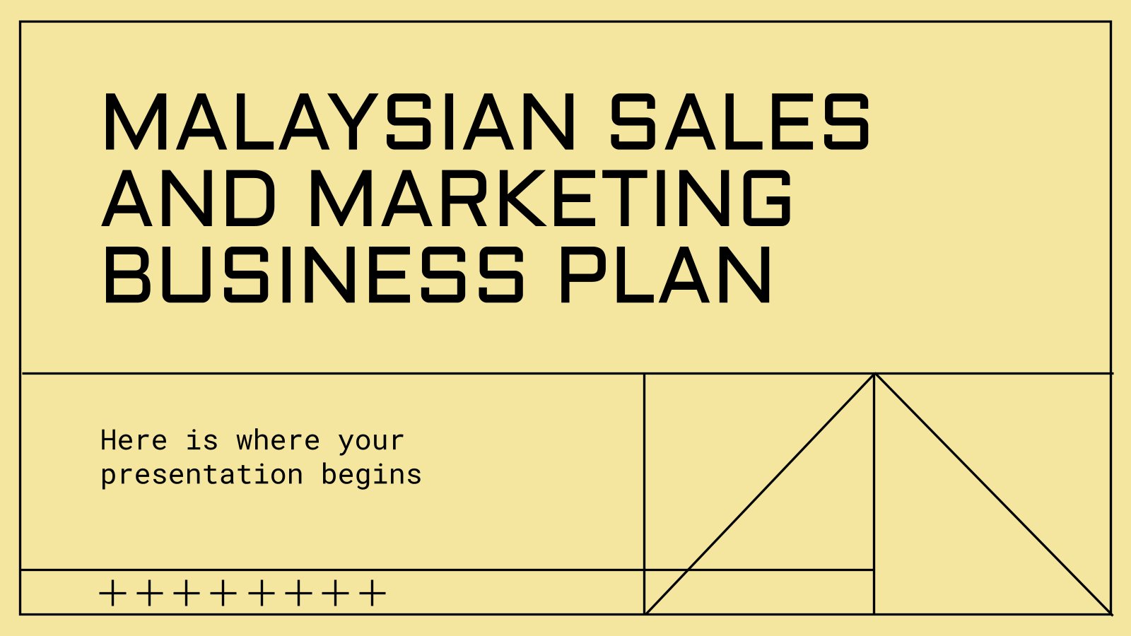 Malaysian Sales and Marketing Business Plan presentation template 