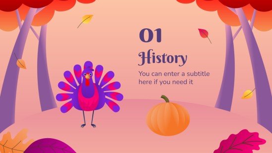 Learn more about Thanksgiving! presentation template 