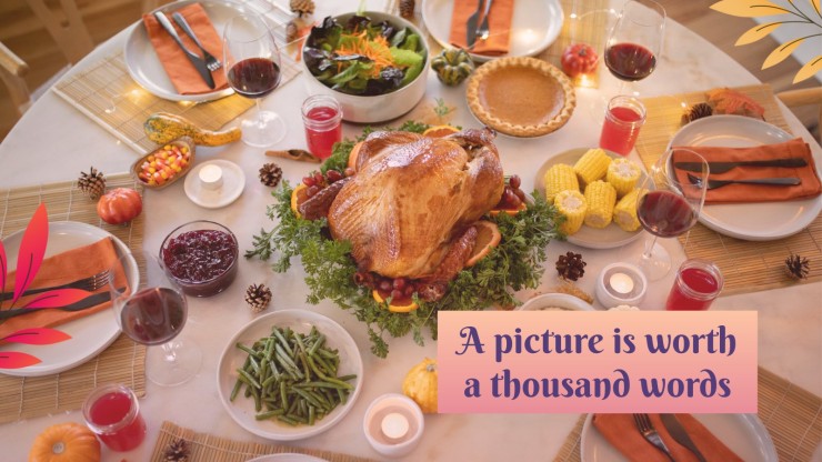 Learn more about Thanksgiving! presentation template 