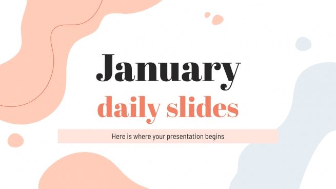 January Daily Slides presentation template