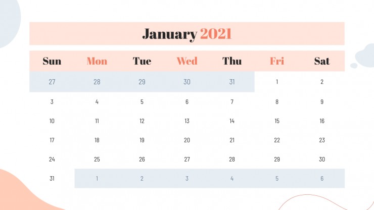 January Daily Slides presentation template