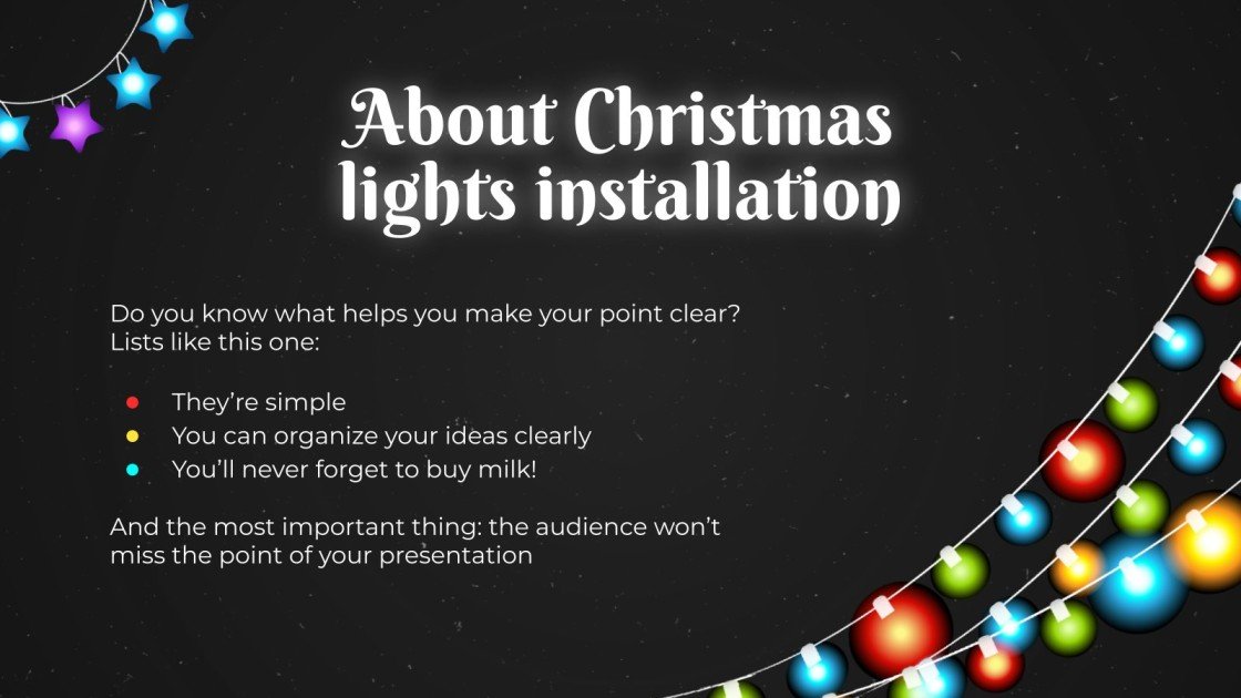 Christmas Lights Installation Company Google Slides & PPT