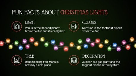 Christmas Lights Decoration Activities for Elementary presentation template 