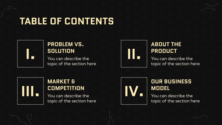 Plantilla de presentación Pitch deck para una app de inteligencia artificial