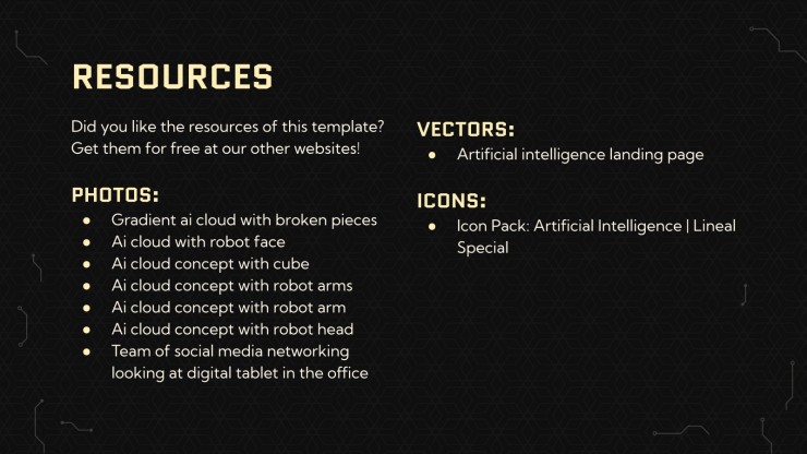 Plantilla de presentación Pitch deck para una app de inteligencia artificial