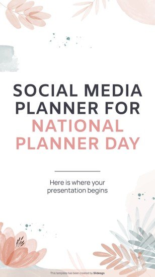 Modelo de apresentação Planejador de redes sociais para o Dia Nacional do Planejador