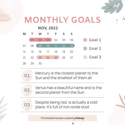 Plantilla de presentación Planner de redes sociales para el Día Nacional del Planner