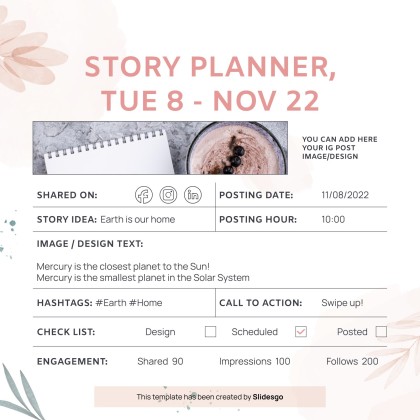 Plantilla de presentación Planner de redes sociales para el Día Nacional del Planner