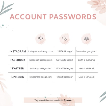 Plantilla de presentación Planner de redes sociales para el Día Nacional del Planner