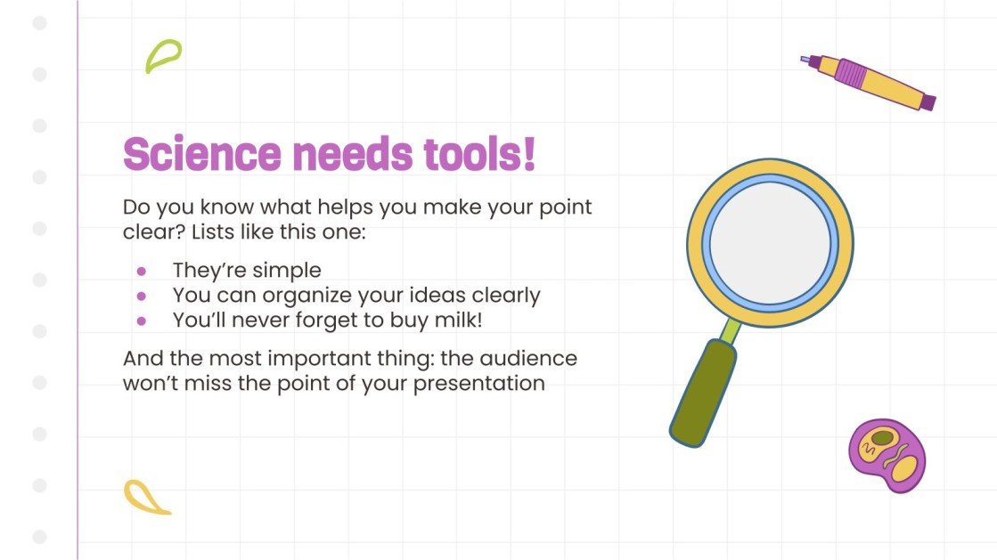 Science Subject for PreK Science Tools Google Slides & PPT