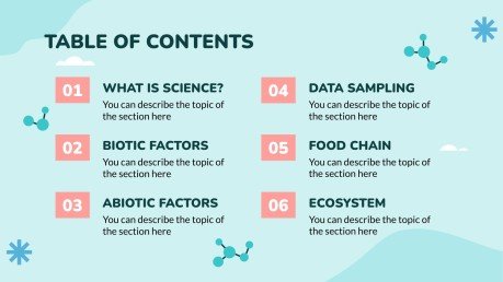 Science Subject for Middle School - 6th Grade: Biology presentation template 