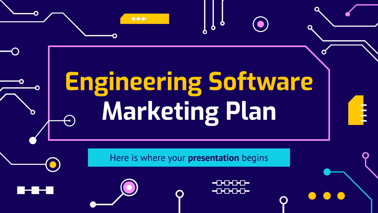 Modelo de apresentação Plano de marketing de software para engenharia