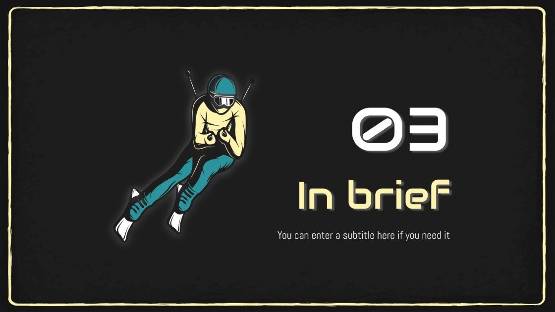 Snowboard Newsletter Google Slides and PowerPoint template