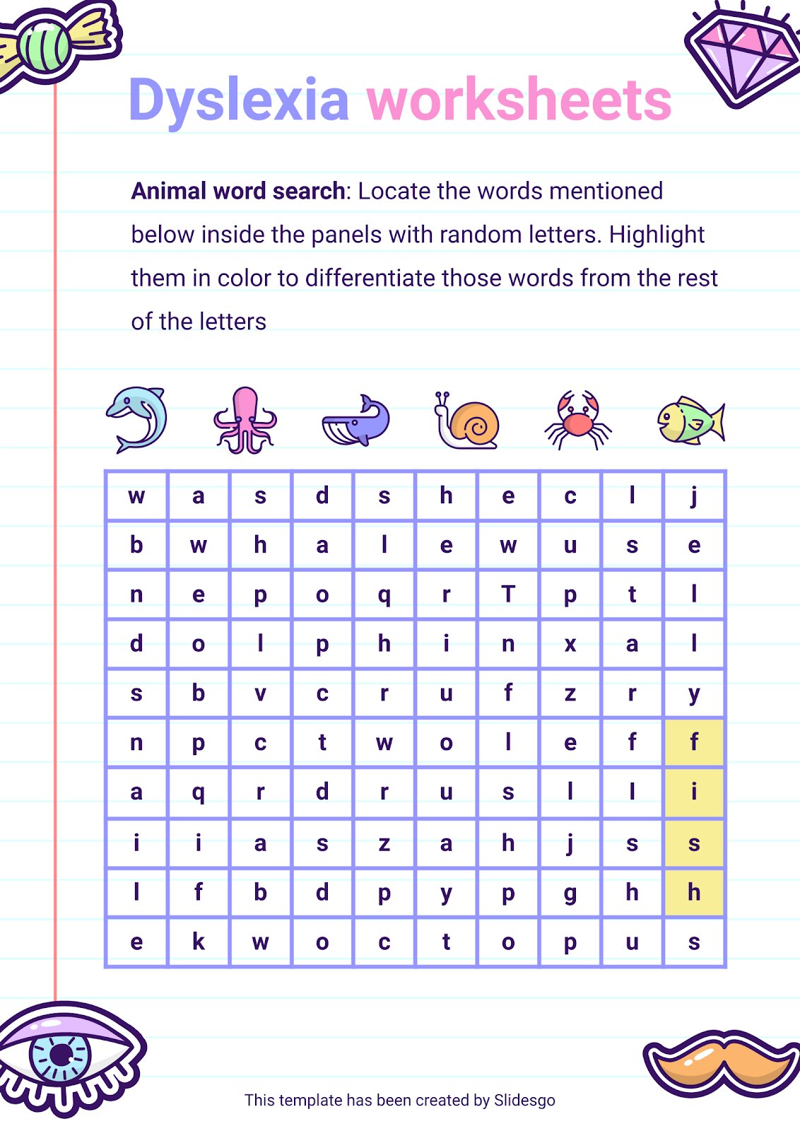 Printable Dyslexia Worksheets for Elementary | Google Slides