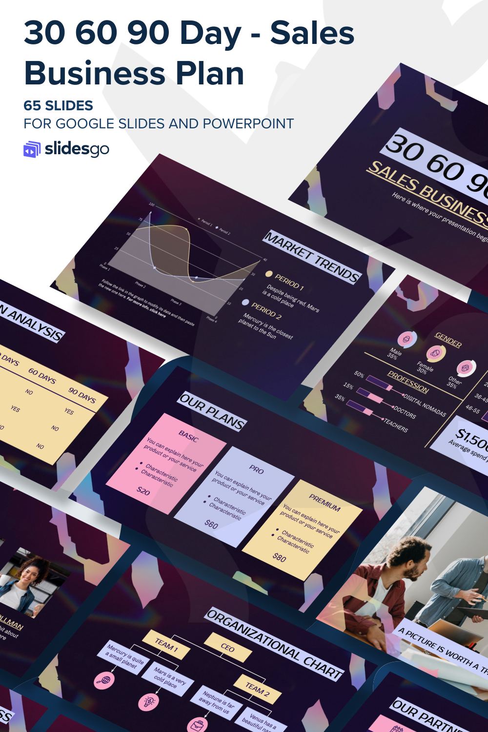 30 60 90 Day - Sales Business Plan | Google Slides and PPT