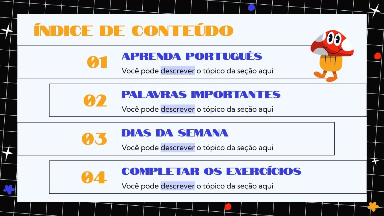 Vocabulario en portugués brasileño para preescolares