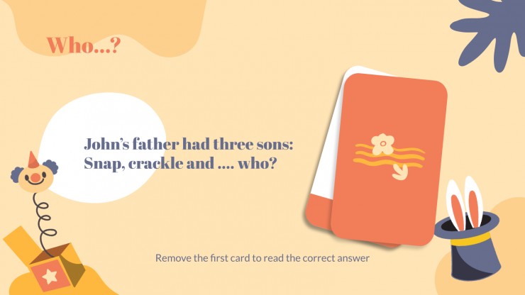 Tricky Questions Card Game! presentation template 