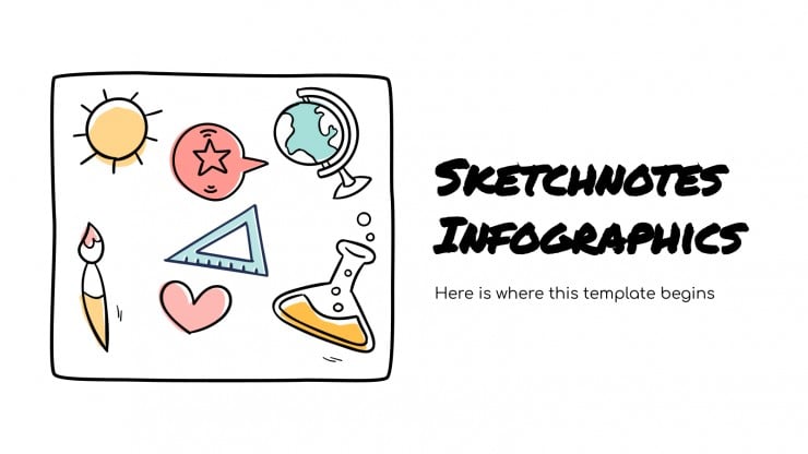 Sketchnotes Infographics presentation template 